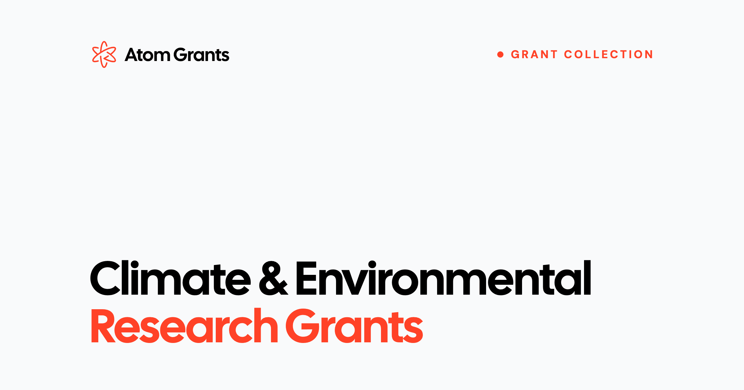 Climate and Environmental Research Grants from Foundations