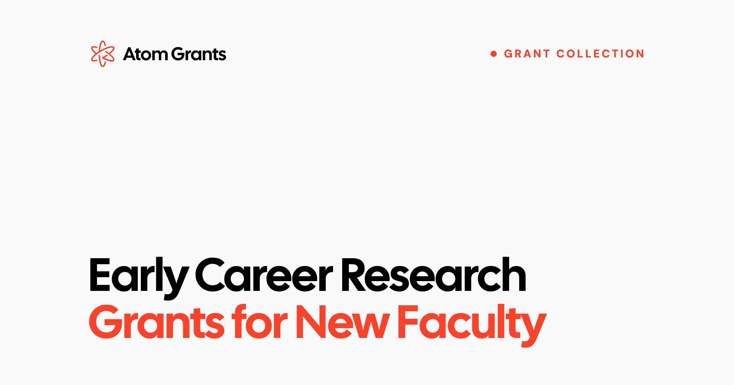 Early Career Research Grants for New Faculty