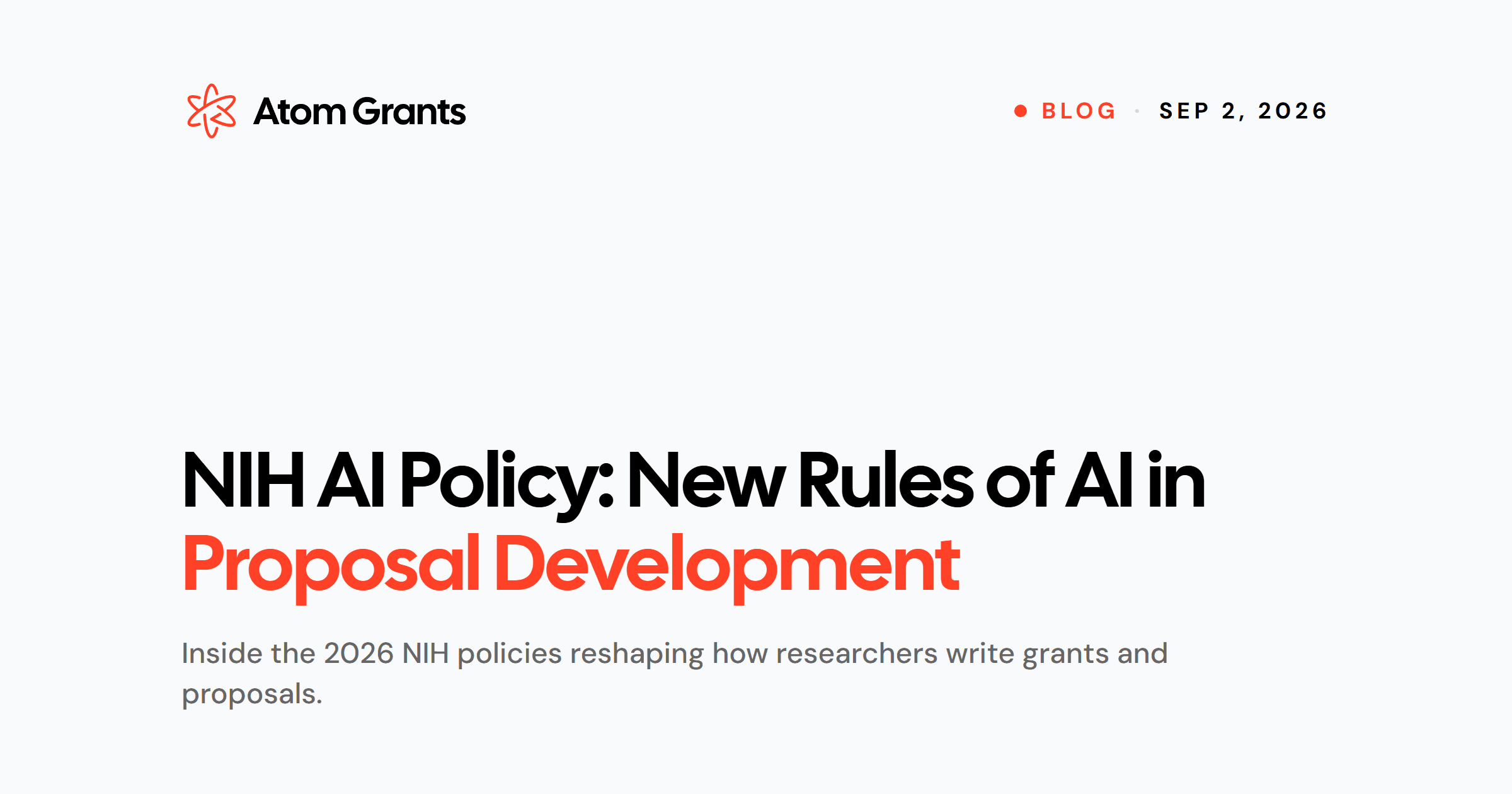 NIH AI Policy: New Rules of AI in Proposal Development