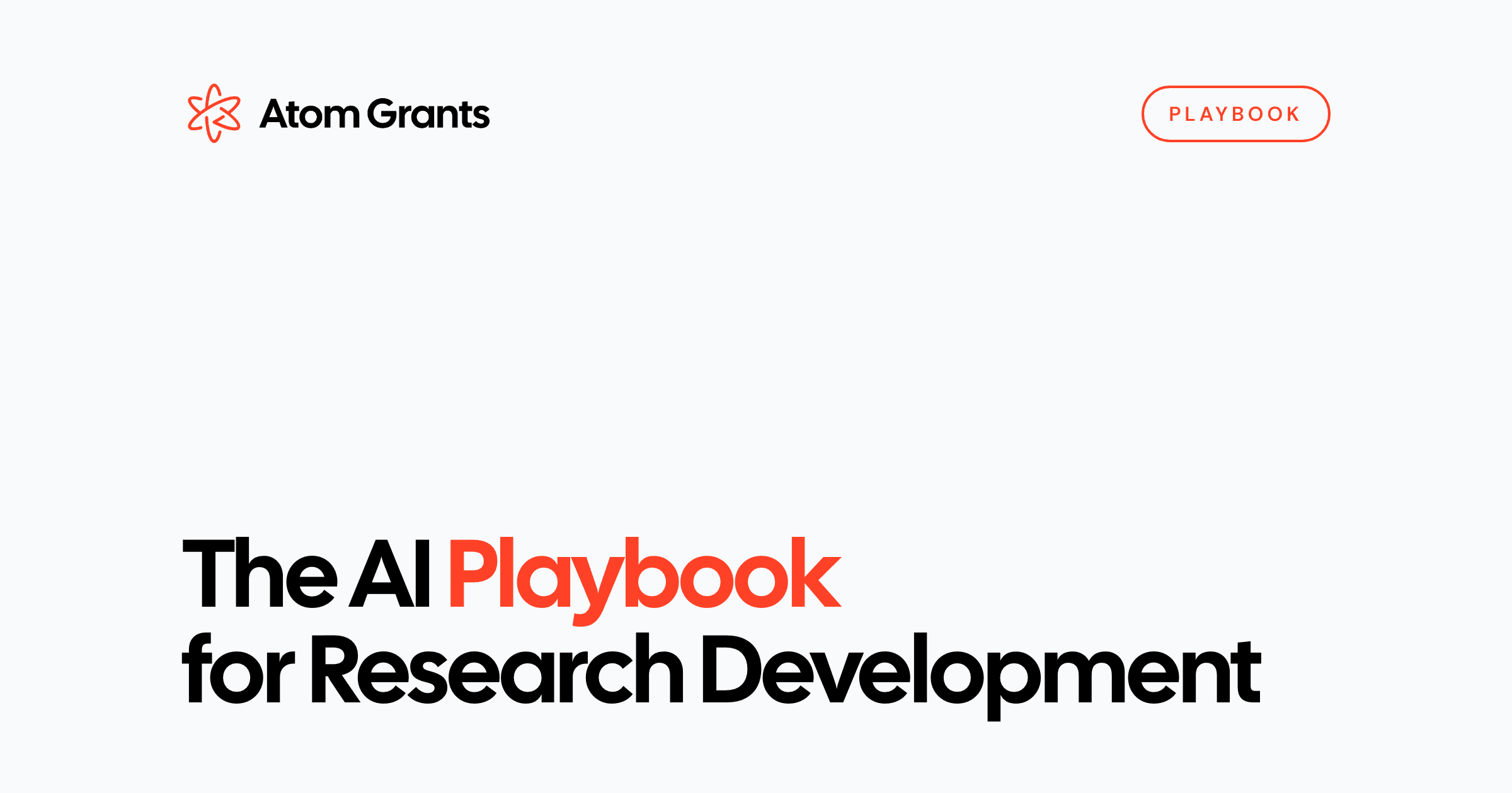 AI Playbook for Research Development