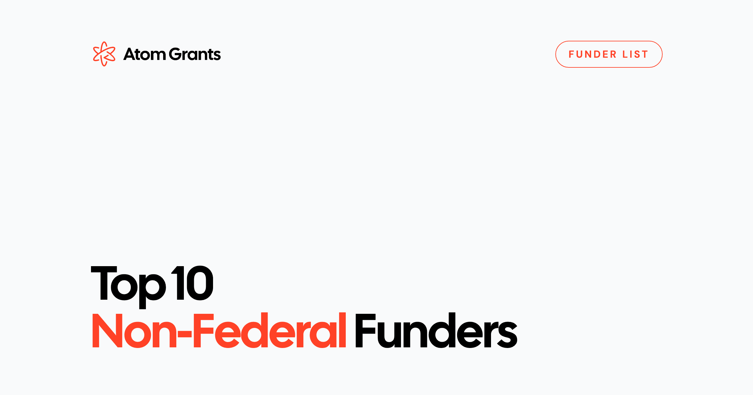 Top 10 Non-Federal Funders 