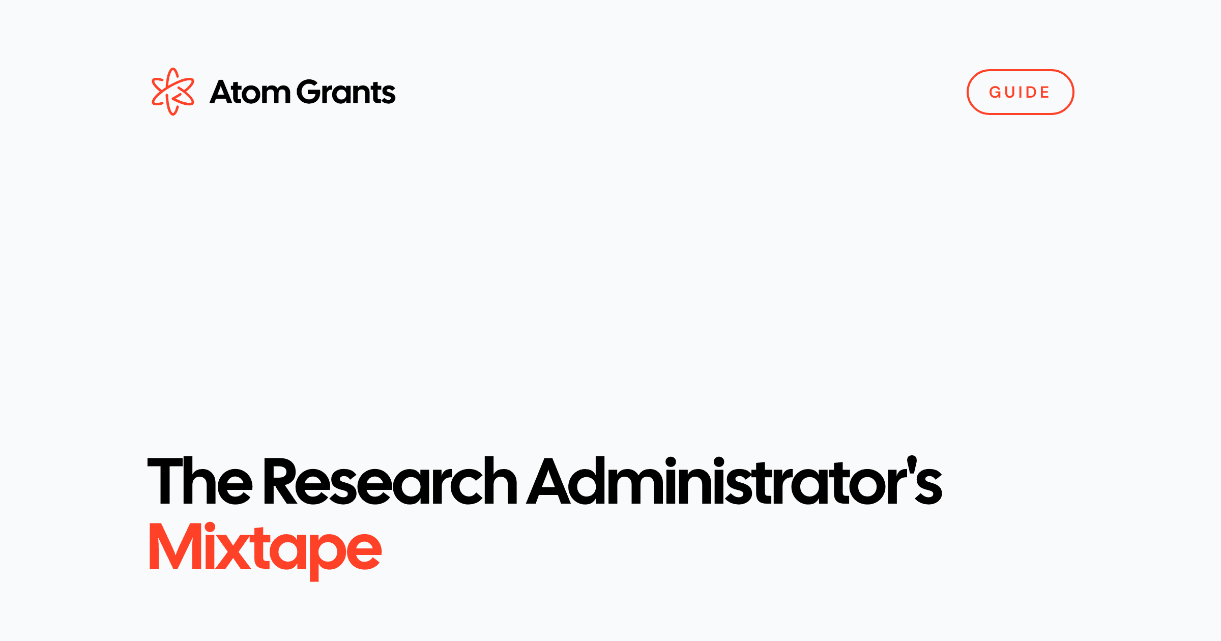 The Research Administrator's Mixtape  