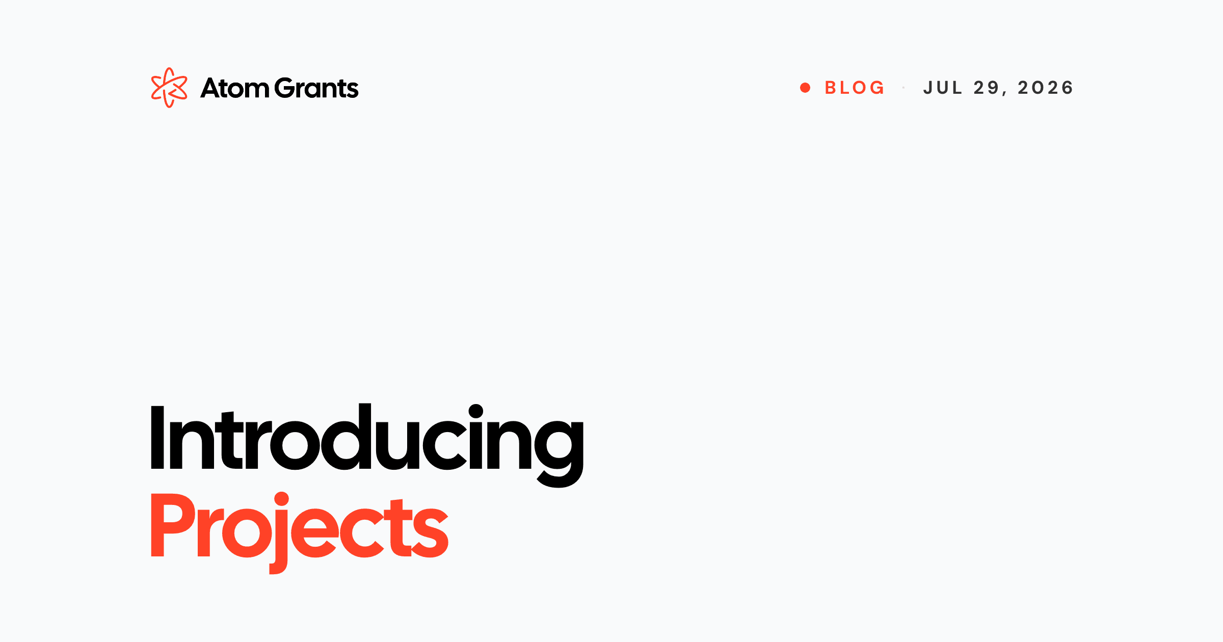 Introducing Projects