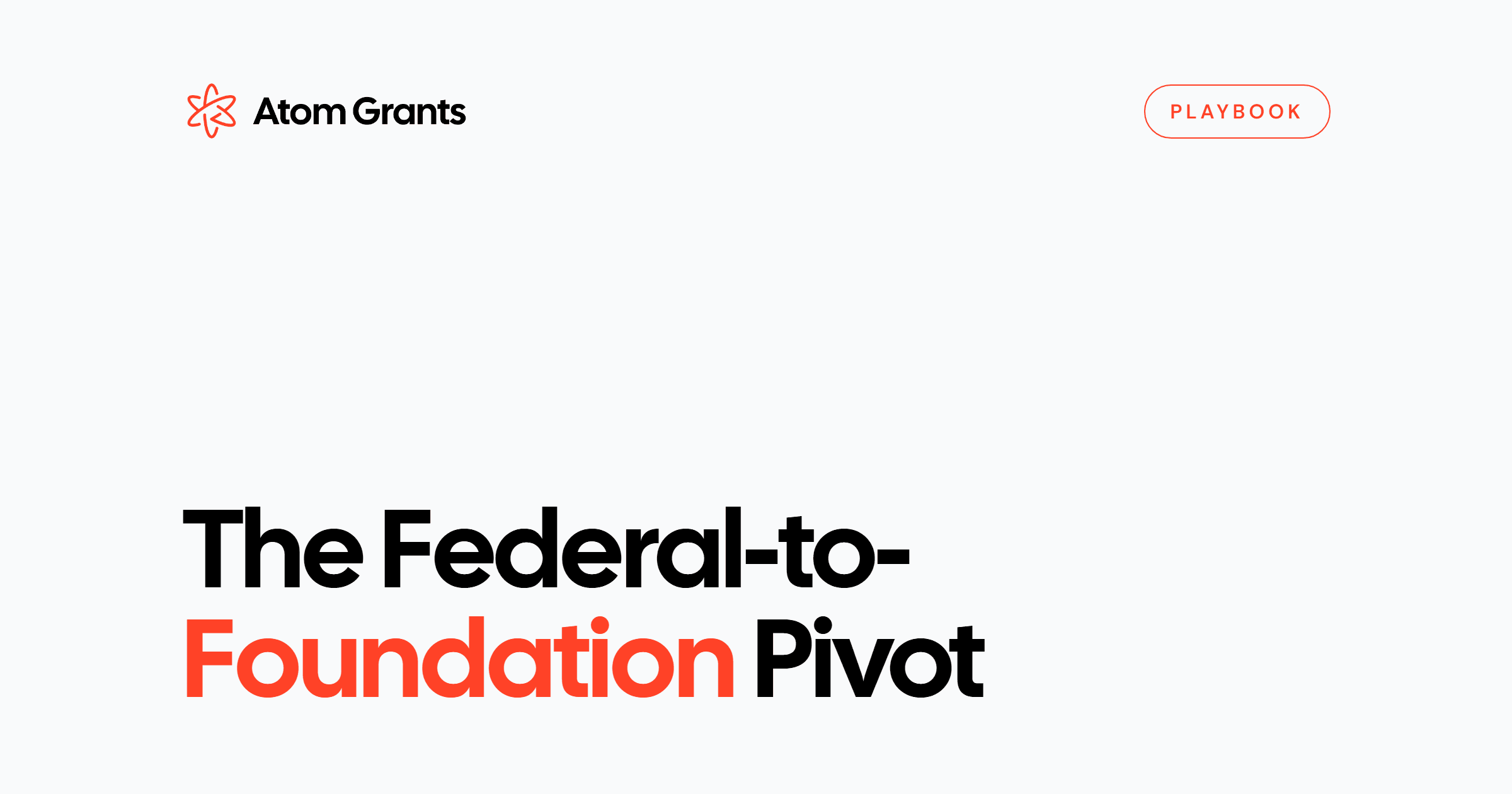 Federal to Foundation Playbook