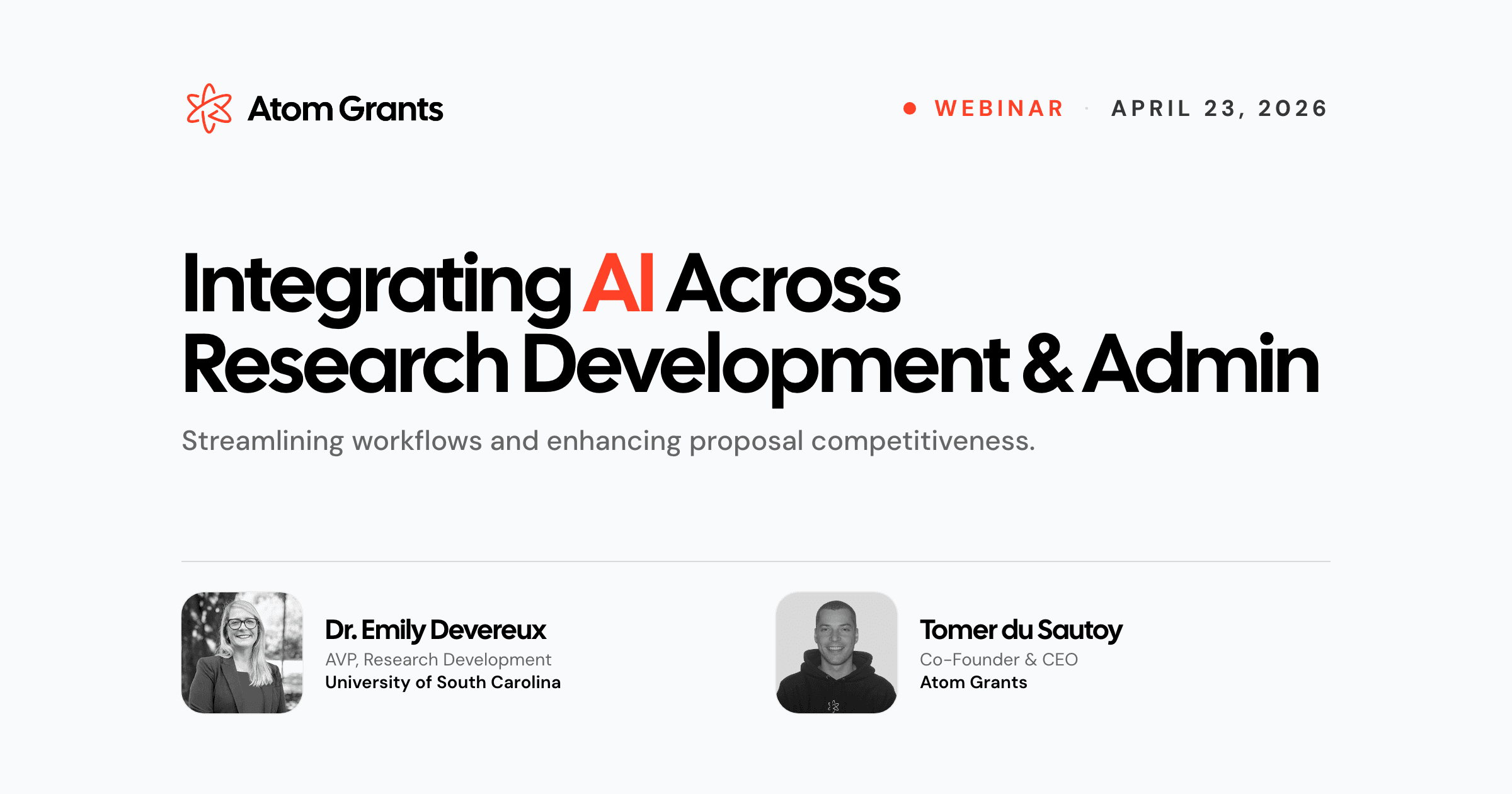 Integrating AI Across Research Development and Administration