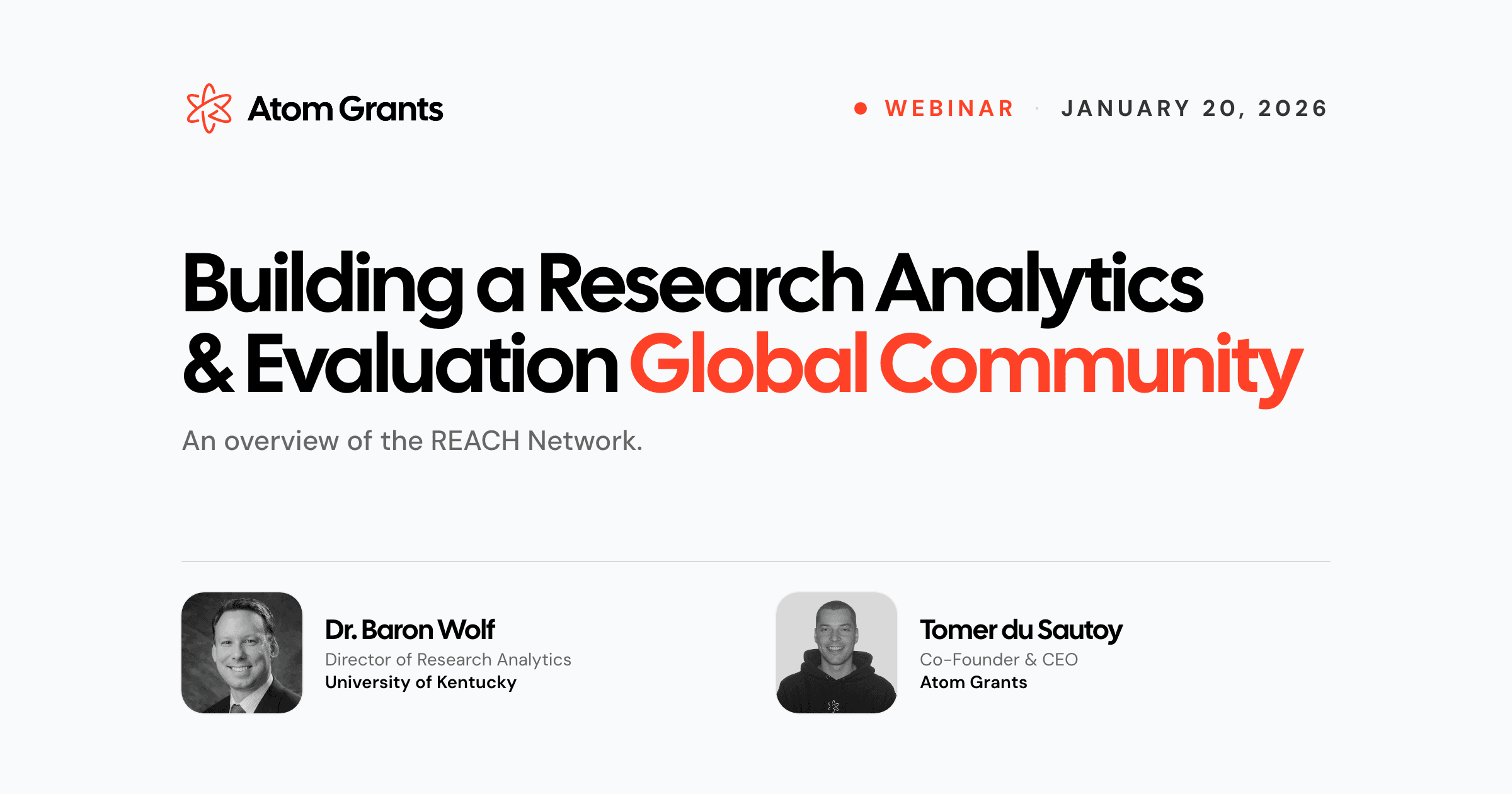 Building a Research Analytics and Evaluation Global Community