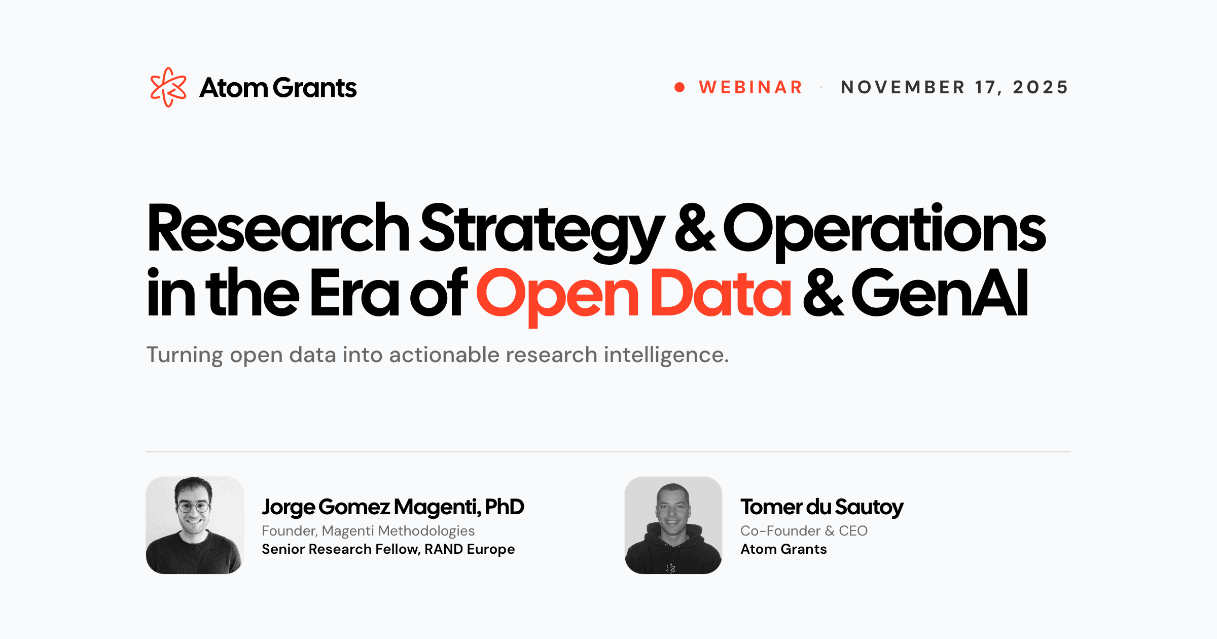 Research Strategy & Operations in the Era of Open Data and GenAI