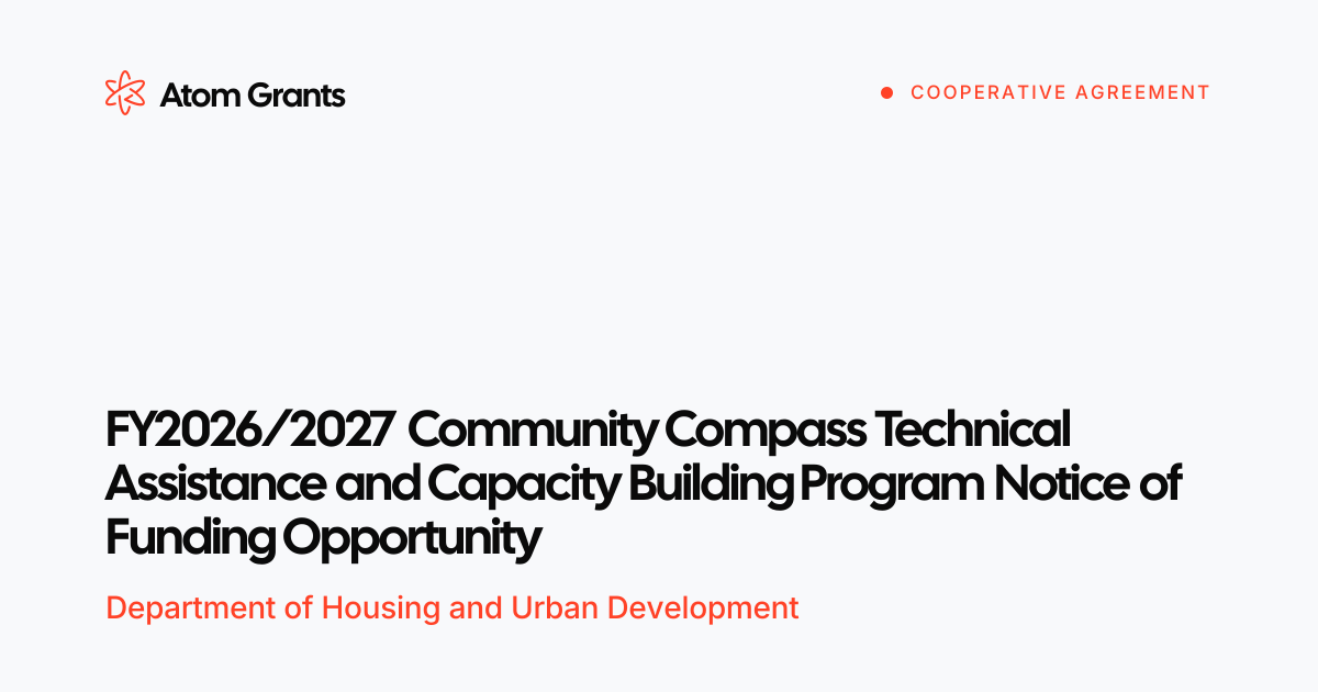 FY2026/2027 Community Compass Technical Assistance and Capacity ...
